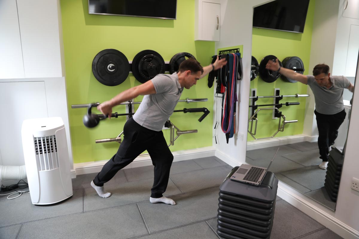 Ben using a Kettle Bell